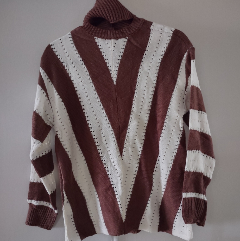 Asvivid color block striped sweater - Picture 3 of 7